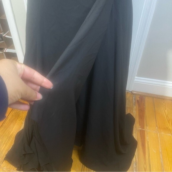 FAME AND PARTNERS V-Neck Georgette Wrap Gown Dress Size 12 - Picture 9 of 9